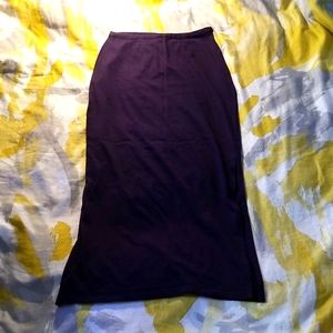 LONG COTTON SKIRT WITH TWO SIDE SLITS